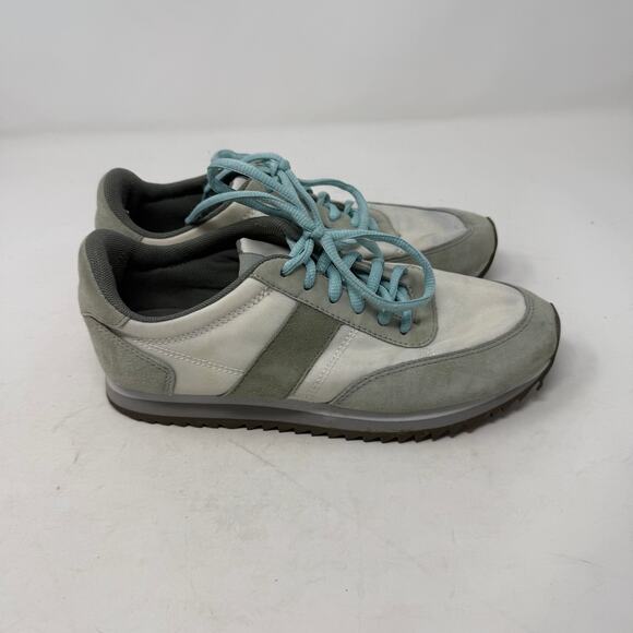 J. Crew Light Mint Green Color Block Brogue Suede Trainer Sneakers Womens Size 6 - Picture 5 of 11